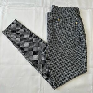 Michael Kors Skinny Pants black & white houndstooth size M